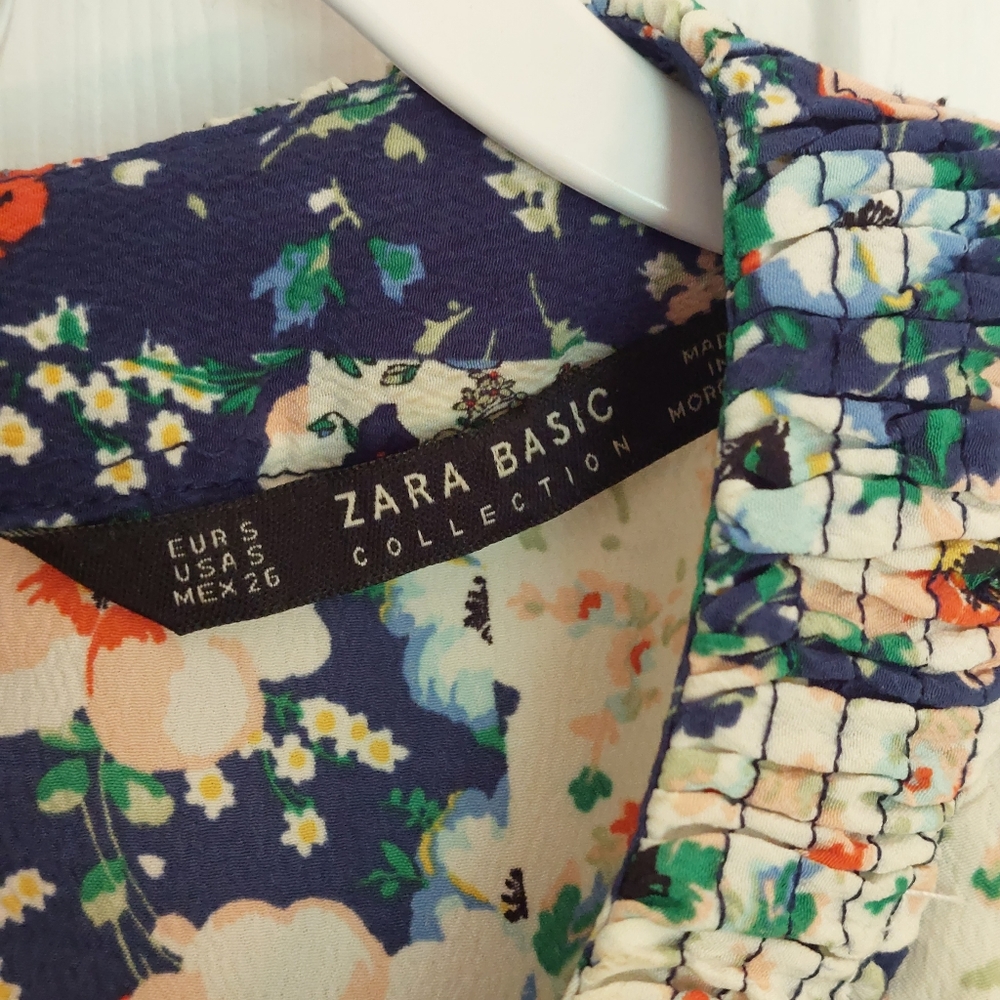 Zara Basic Cold Shoulder Patchwork Dress Size S - image 2